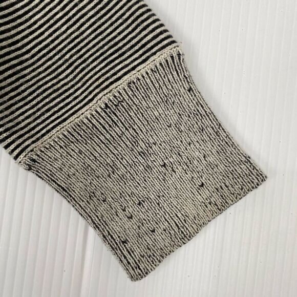 Cabi Striped Full Zip CUPIDS Cardigan Sweater 3/4 Sleeve Black/White Size S - Picture 9 of 13